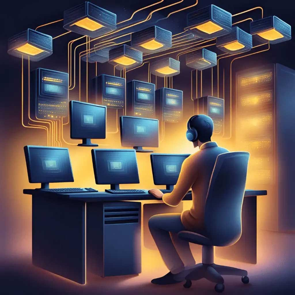 خدمات پشتیبانی شبکه – افزایش سرعت، امنیت و بهرهوری در سازمان شما در دنیای امروزی که همه چیز بر پایهی ارتباطات و فناوری اطلاعات پیش میرود، داشتن یک شبکه پایدار و امن برای هر شرکت ضروری است. خدمات پشتیبانی شبکه به کسبوکارها کمک میکند تا سیستمهای خود را بدون قطعی، خطا یا تهدید امنیتی مدیریت کنند.